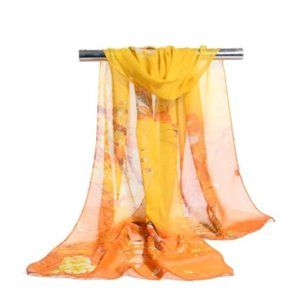 Yellow Chiffon Scarf